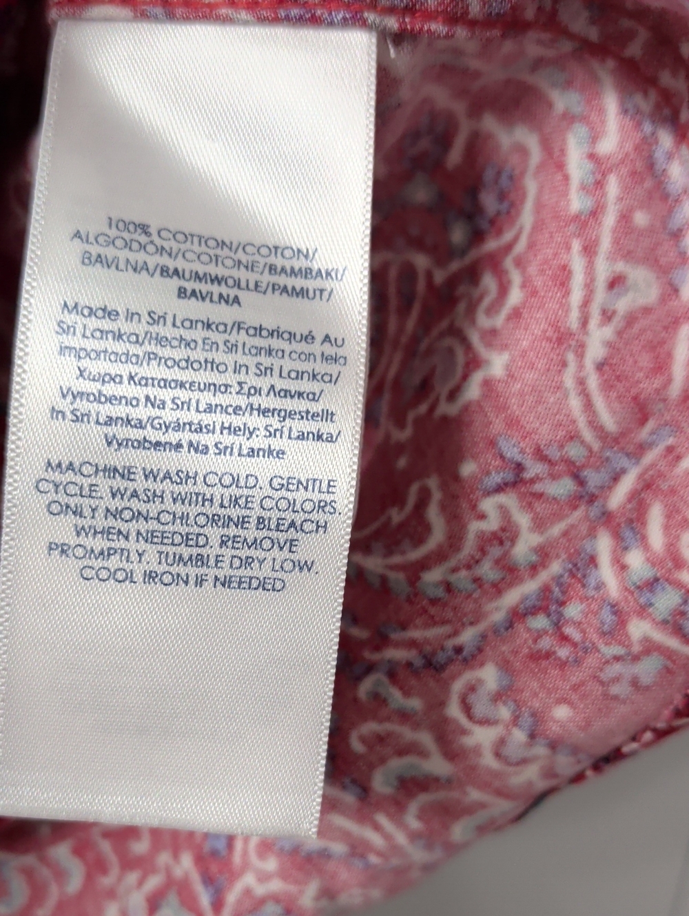 Chaps Red Paisley, Button-Front Shirt - Picture 3 of 5